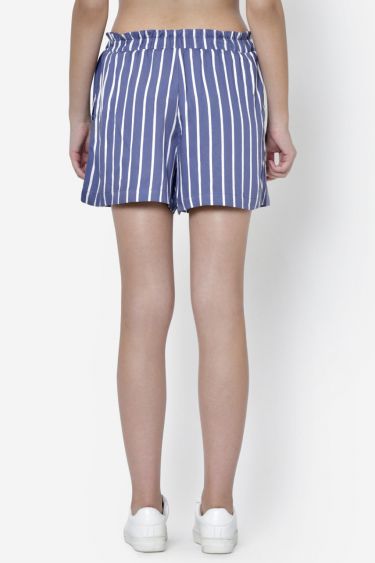 Bright Blue White Stripe Shorts